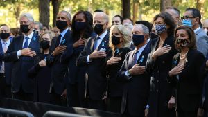 The significance behind Jill Biden and Michelle Obama’s 9/11 blue ribbons