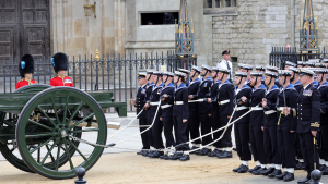 The naval officers who made history as the first women to pull the Queen’s state gun carriage